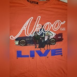 Men Akoo tee shirt  2xl peach/orange color